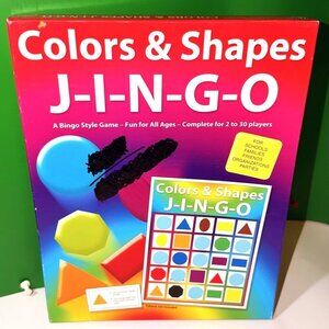 Colors Shapes JINGO Bingo Game Preschool Early Learning Home School Teacher Toy